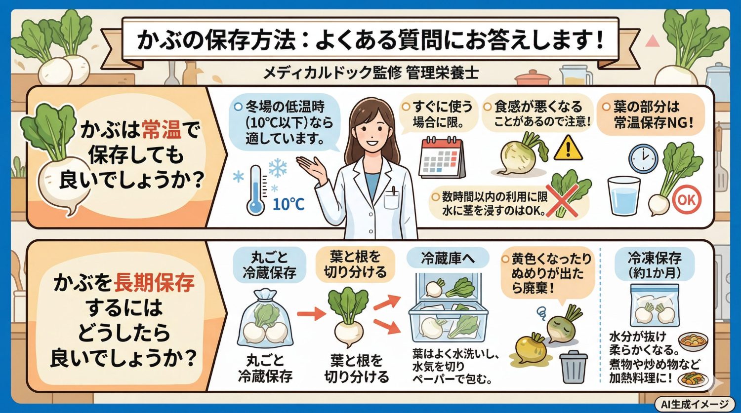 「かぶの保存方法」についてよくある質問