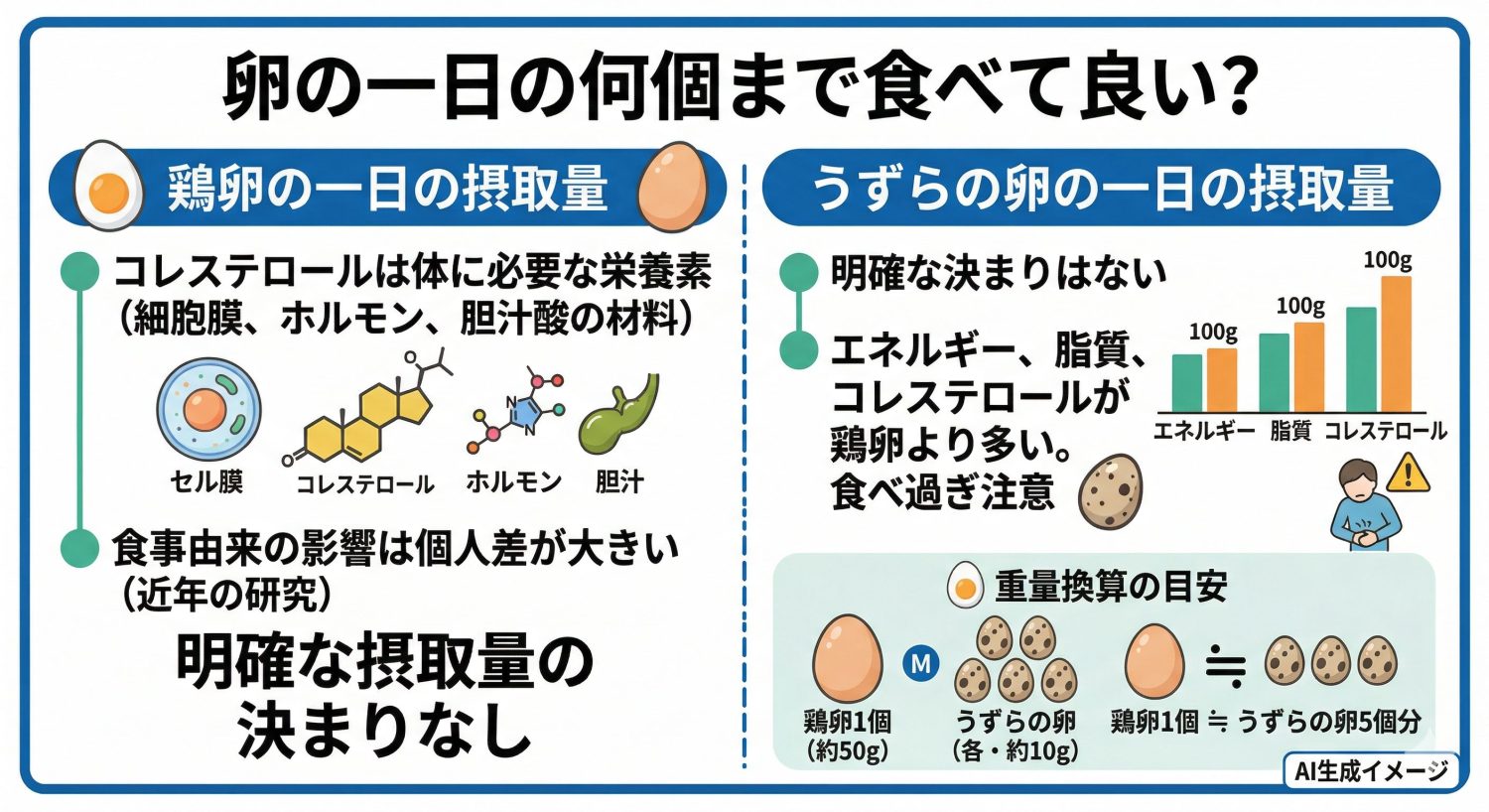 卵の一日の摂取量目安