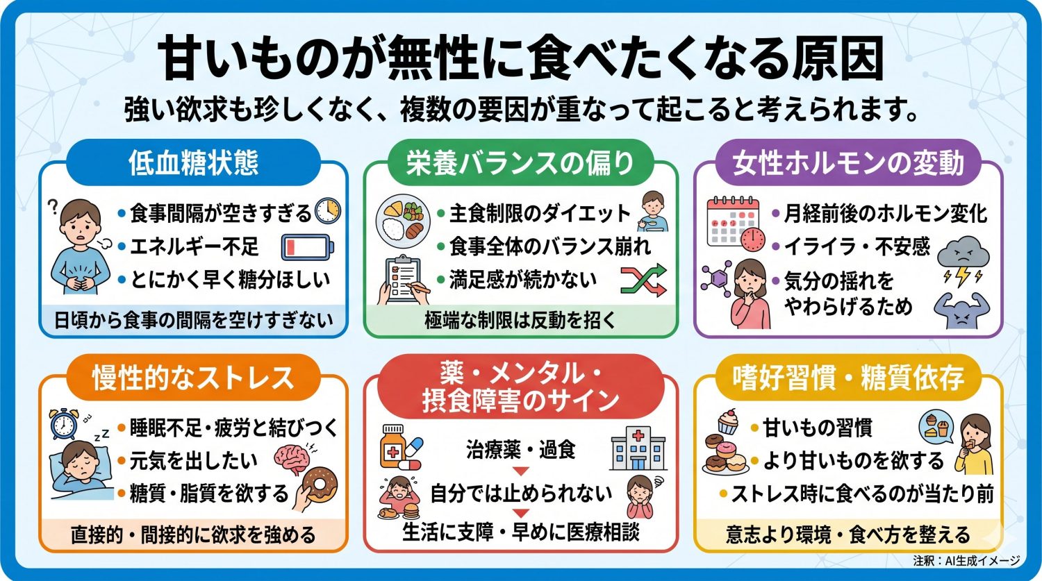 甘いものが無性に食べたくなる原因