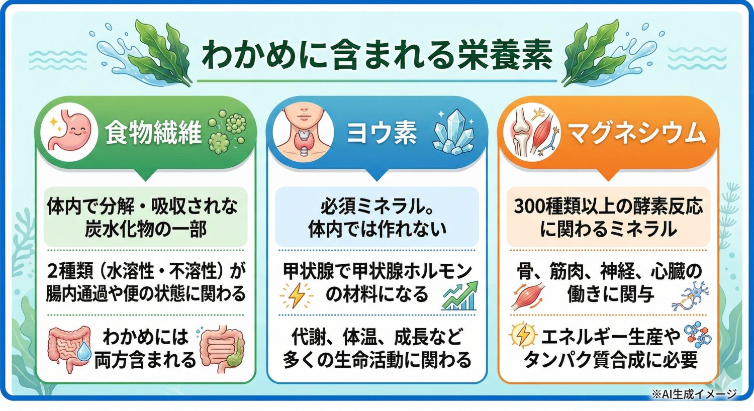 わかめに含まれる栄養素