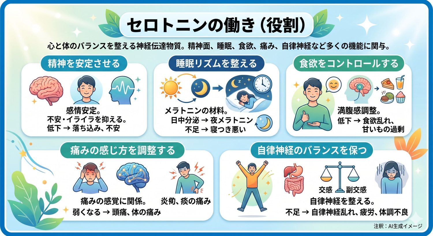 セロトニンの働き（役割）