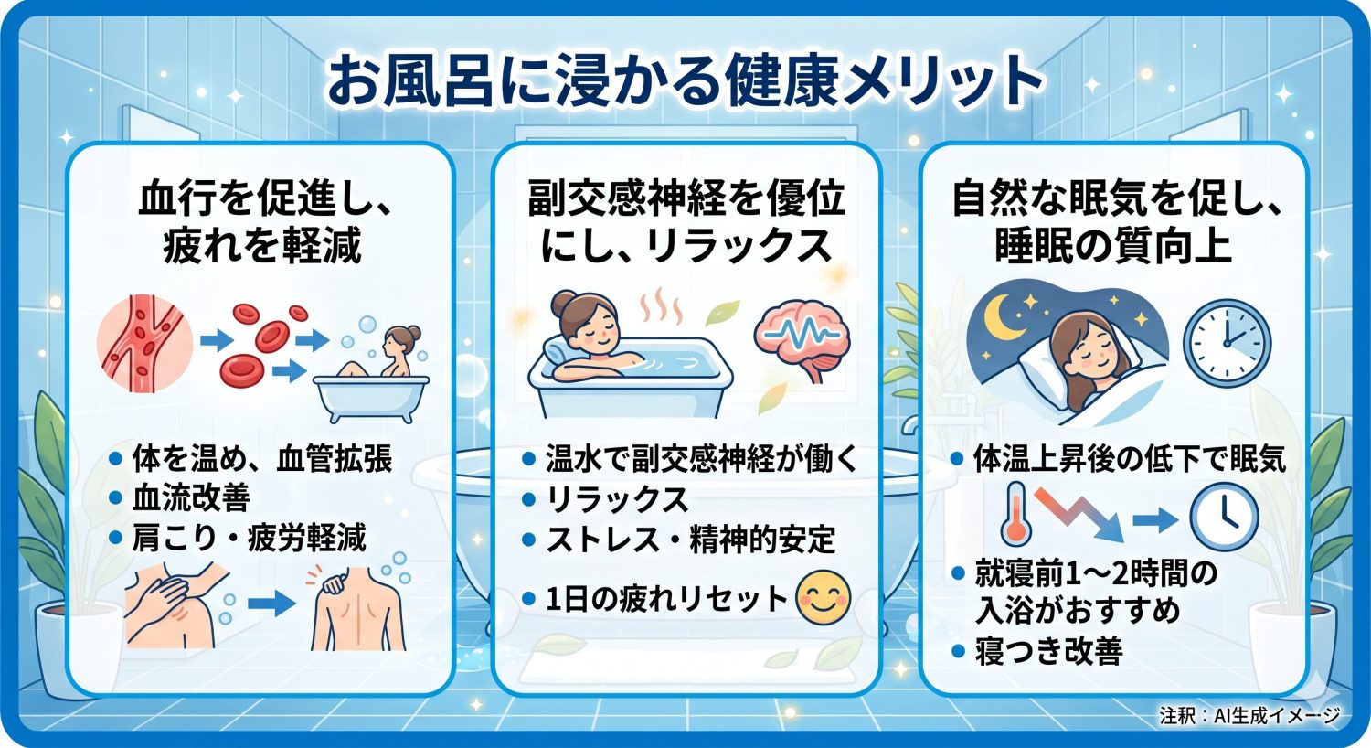 お風呂に浸かる健康メリット