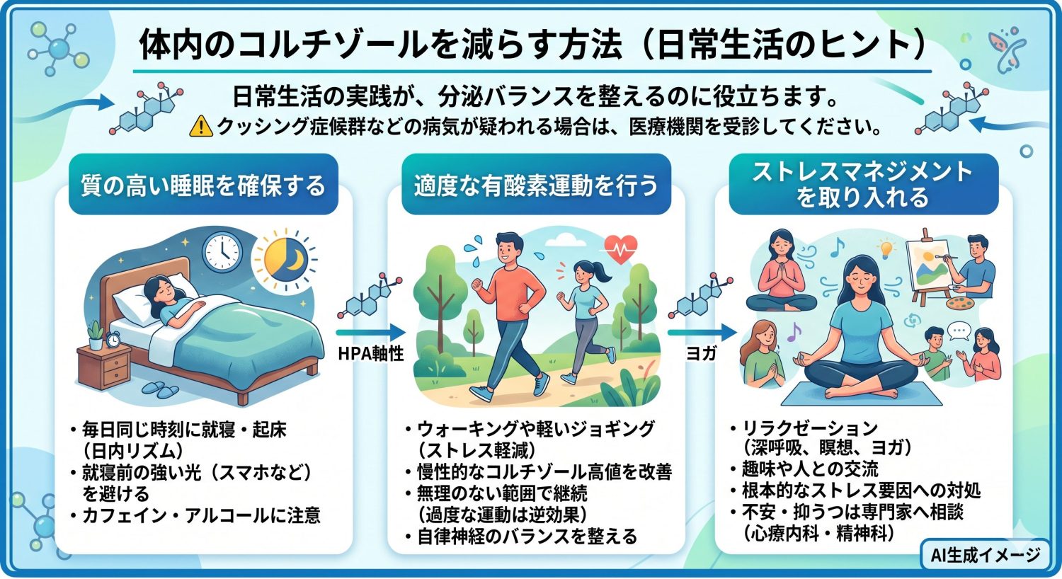 体内のコルチゾールを減らす方法