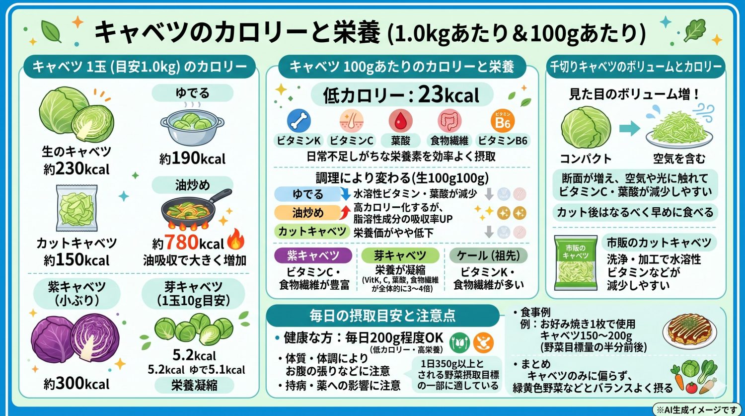 キャベツのカロリー量