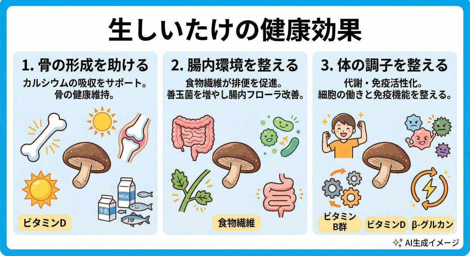 生しいたけの健康効果