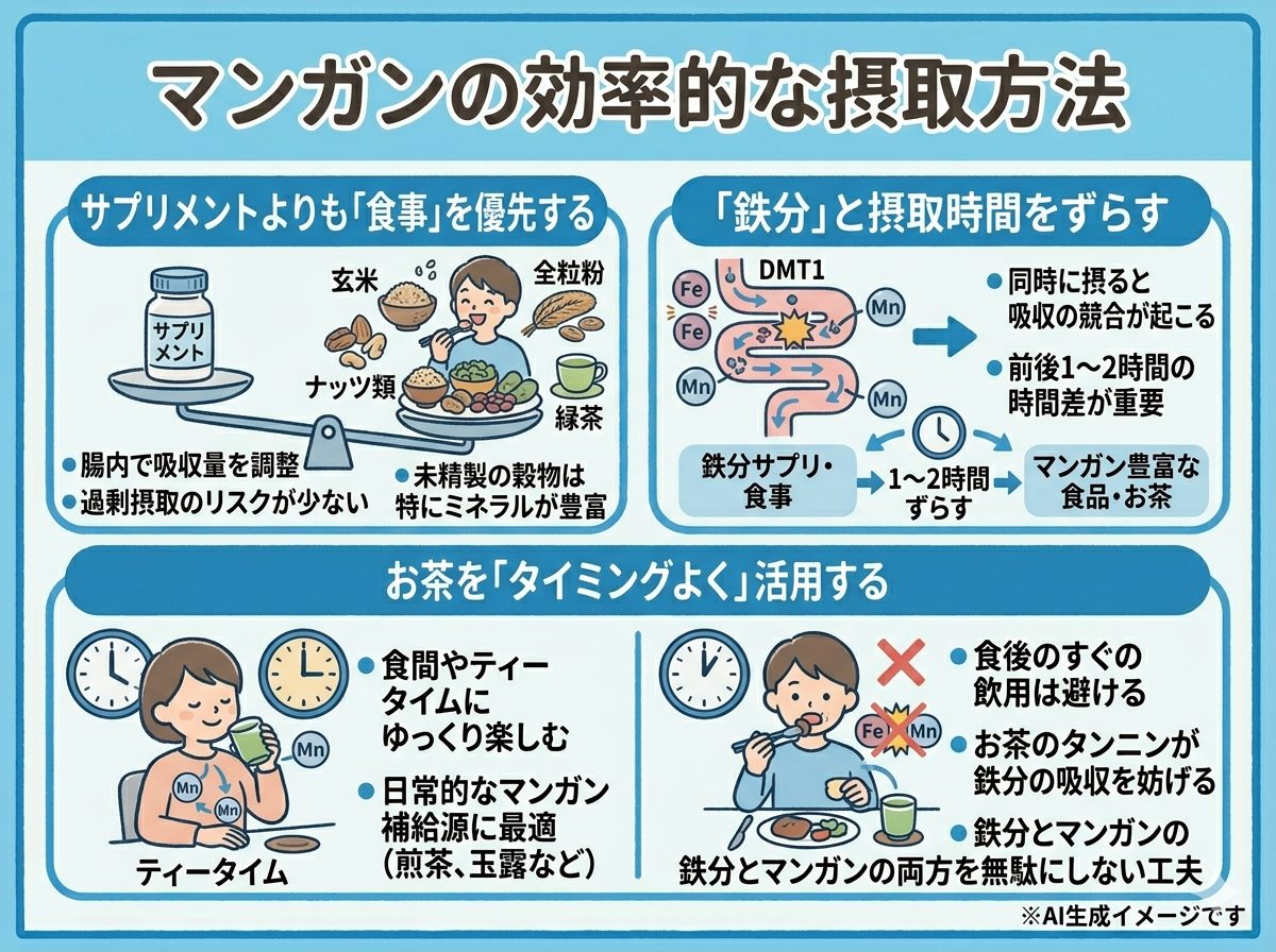 マンガンの効率的な摂り方