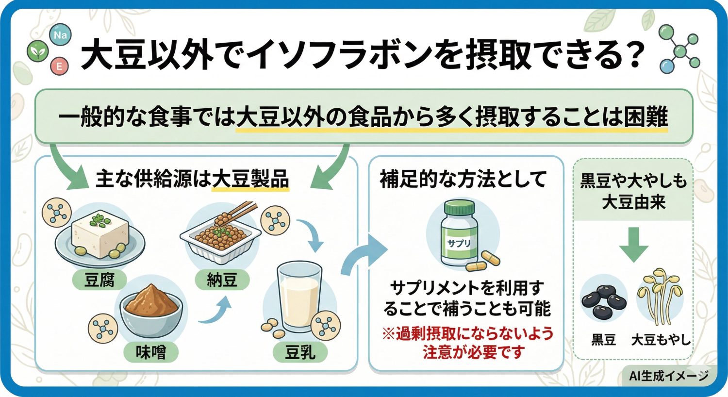 大豆以外でイソフラボンを摂取できる？