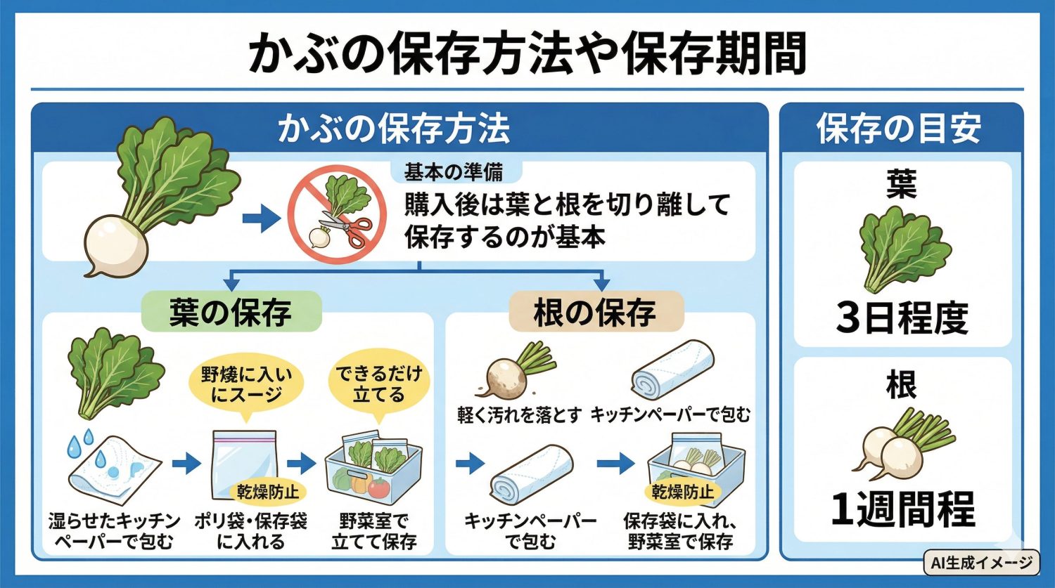 かぶの保存方法