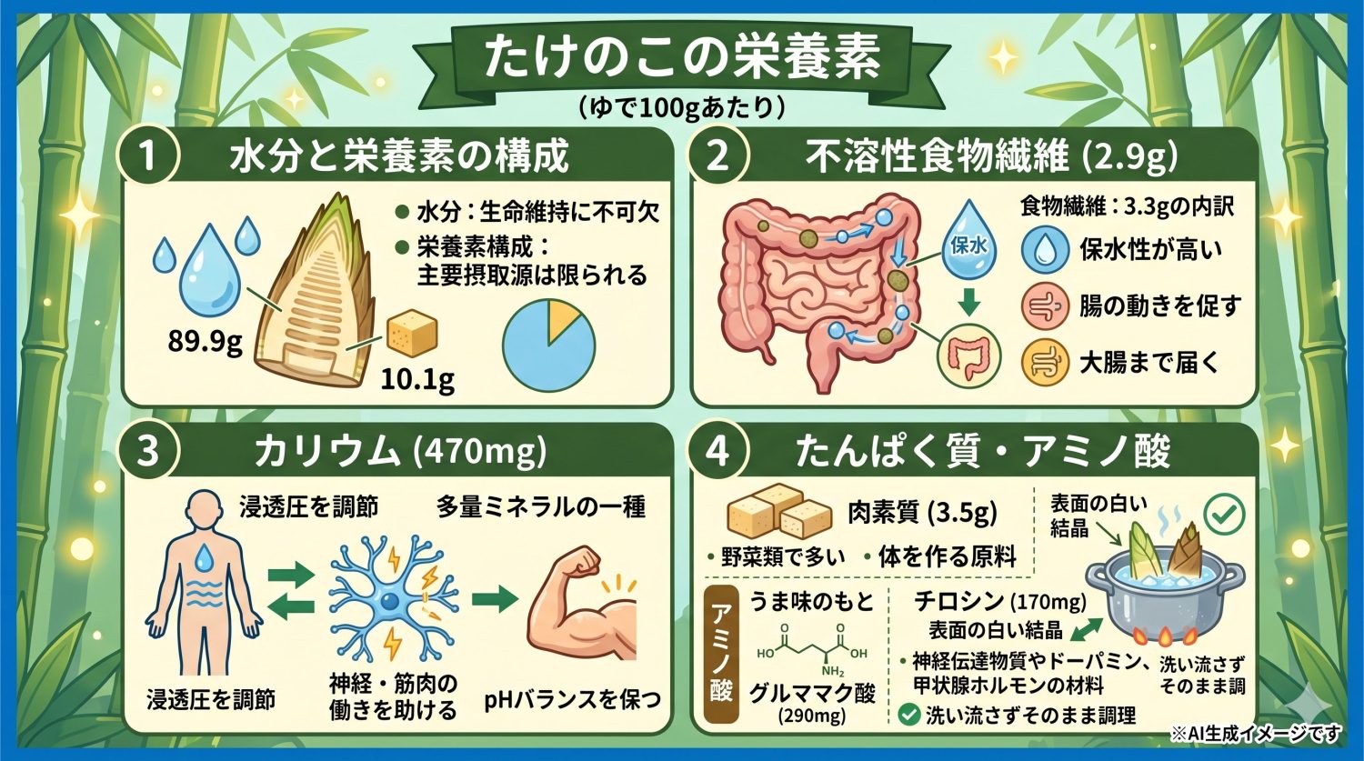 たけのこに含まれる栄養素