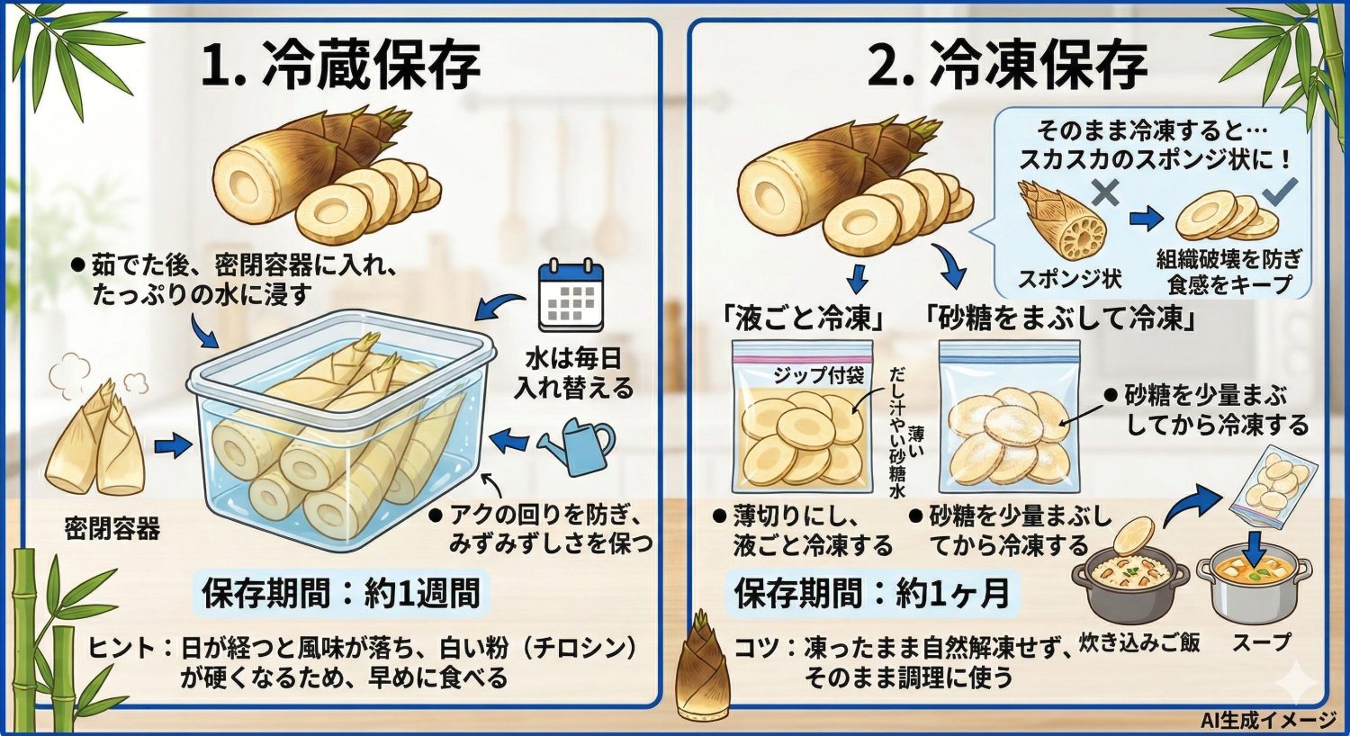 たけのこの保存方法