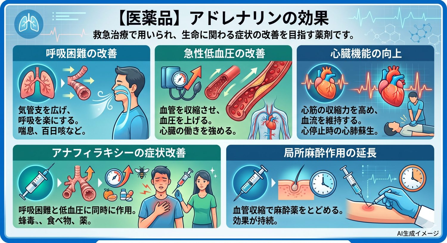 【医薬品】アドレナリンの効果