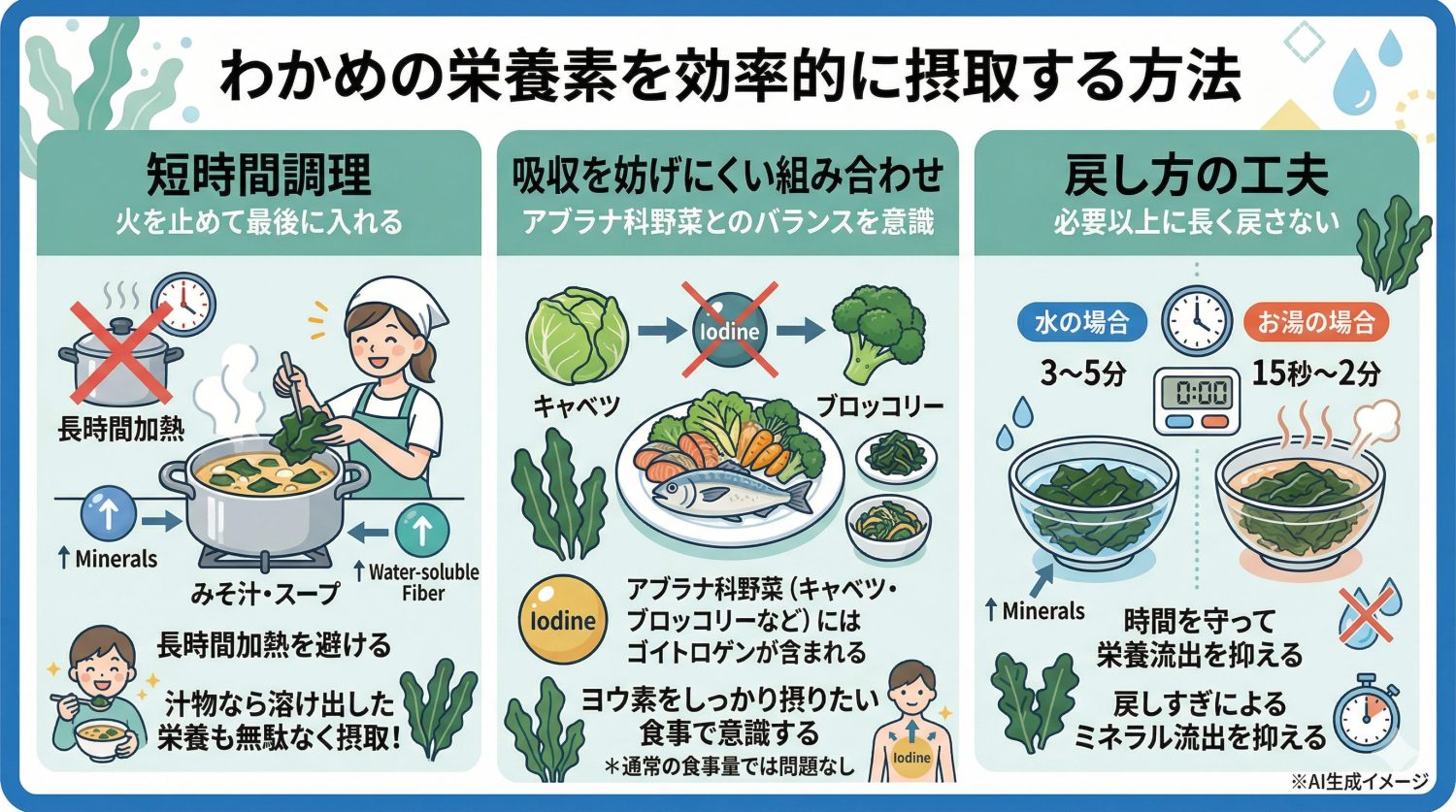 わかめの栄養素を効率的に摂取する方法
