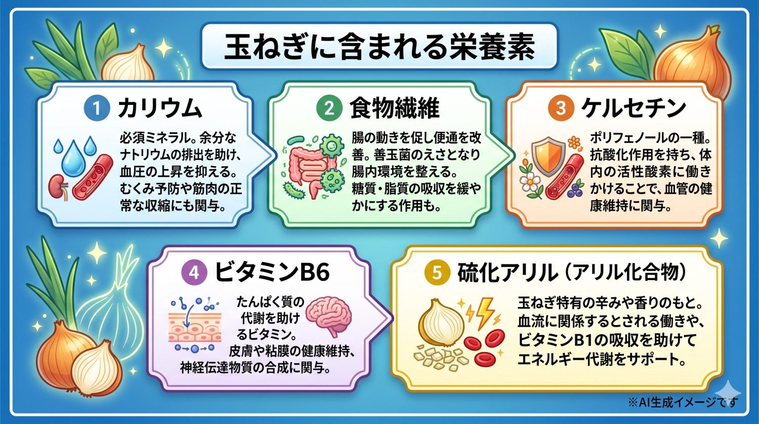 玉ねぎに含まれる栄養素