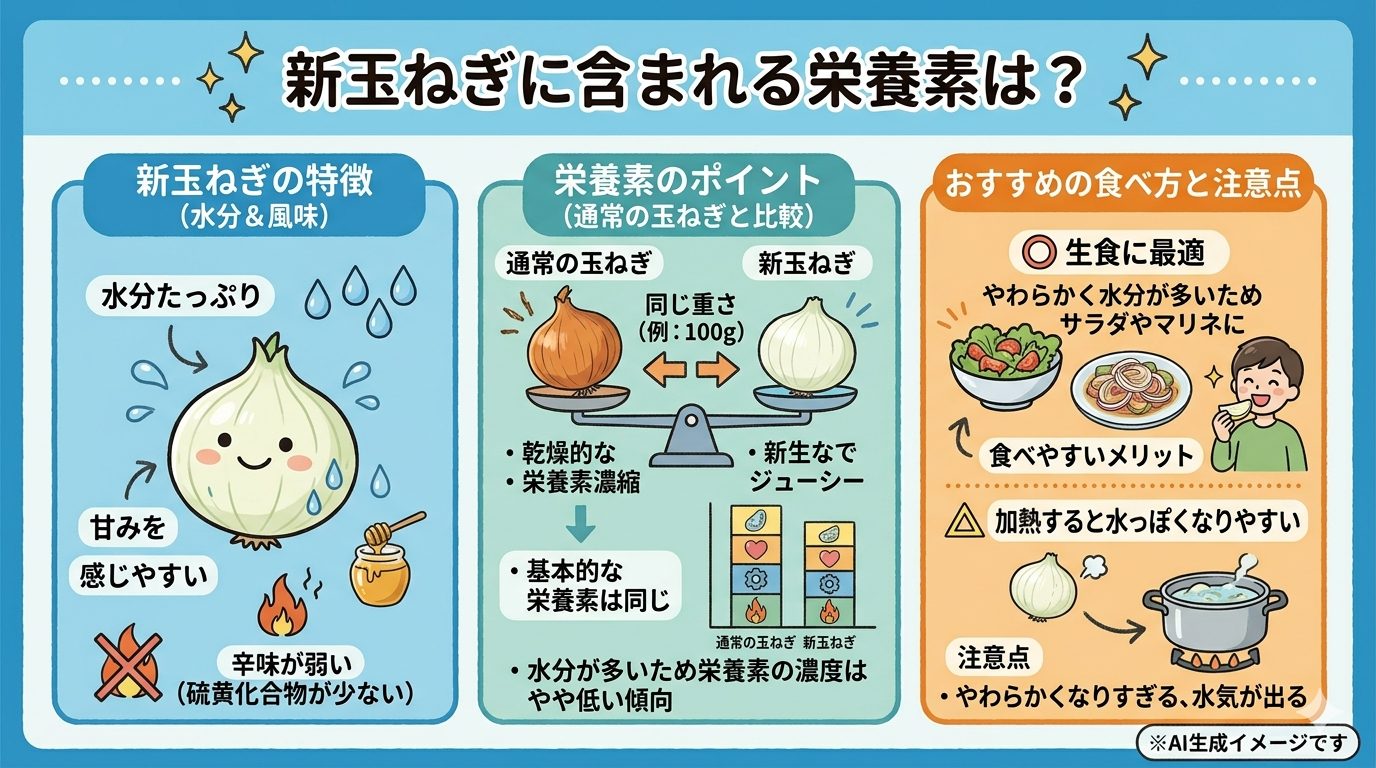 新玉ねぎに含まれる栄養素は？