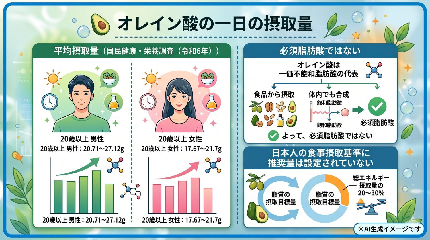 オレイン酸の一日の摂取量