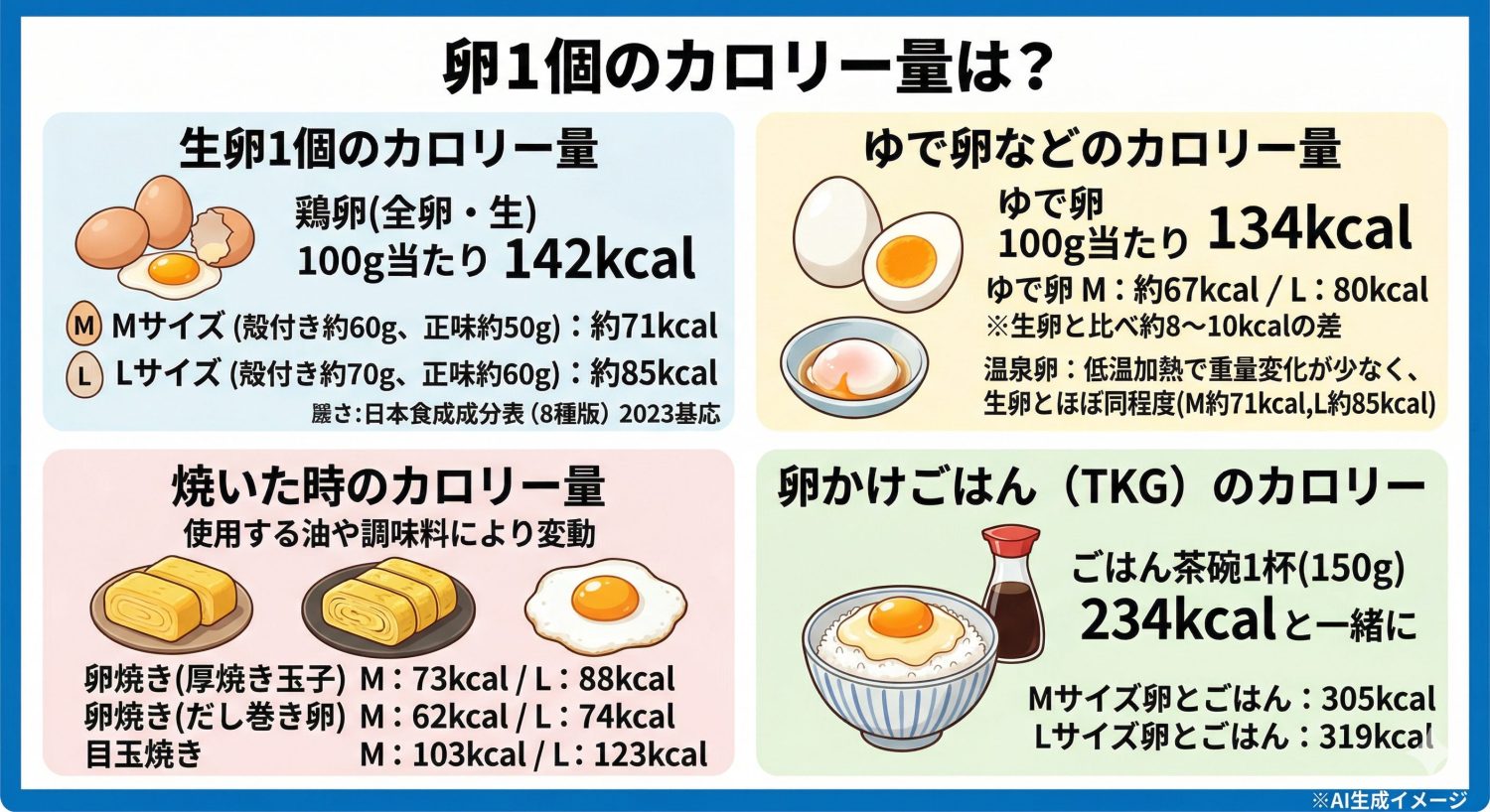 卵1個のカロリー量は？