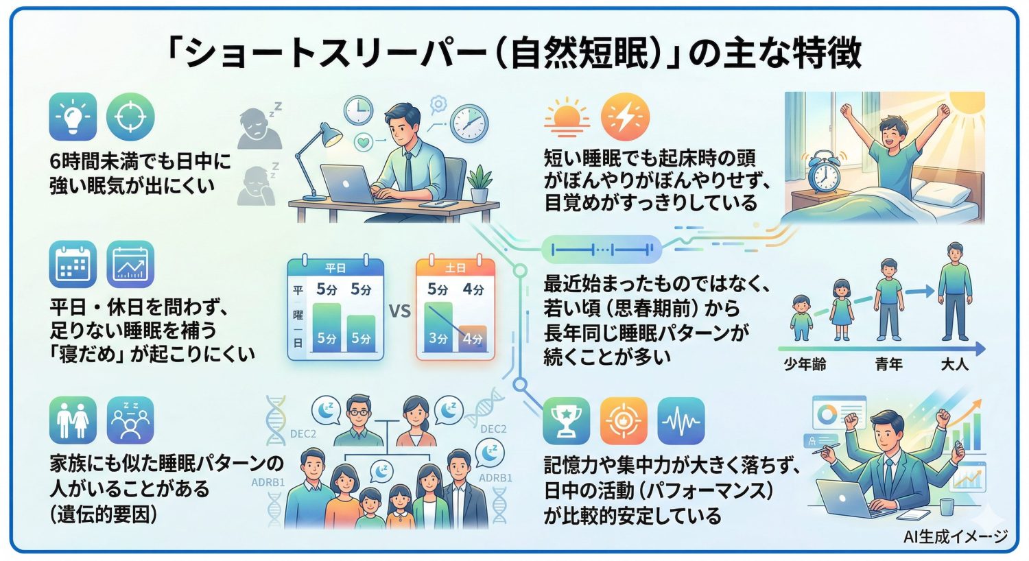 ショートスリーパーの特徴