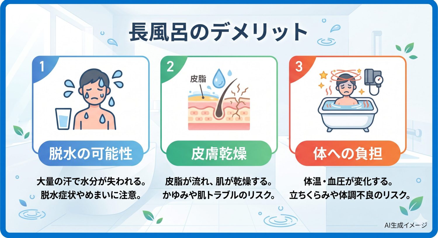 長風呂のデメリット