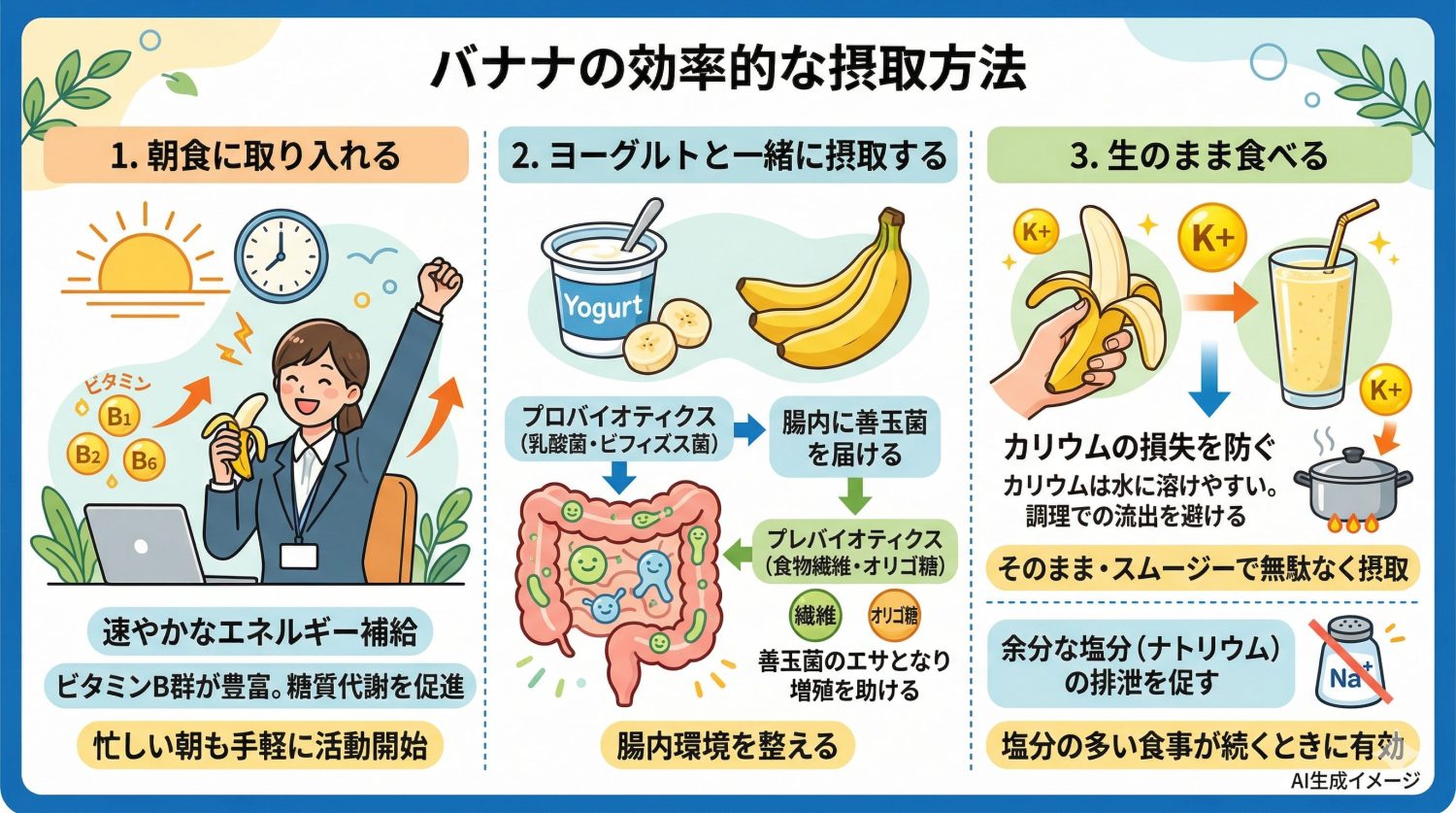バナナの効率的な摂取方法