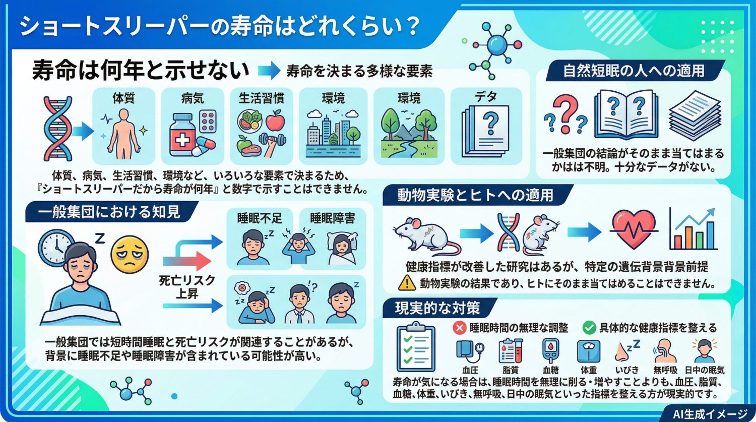 ショートスリーパーの寿命はどれくらい?