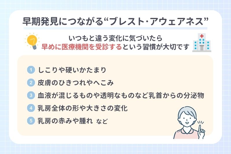 早期発見につながる“ブレスト･アウェアネス”
