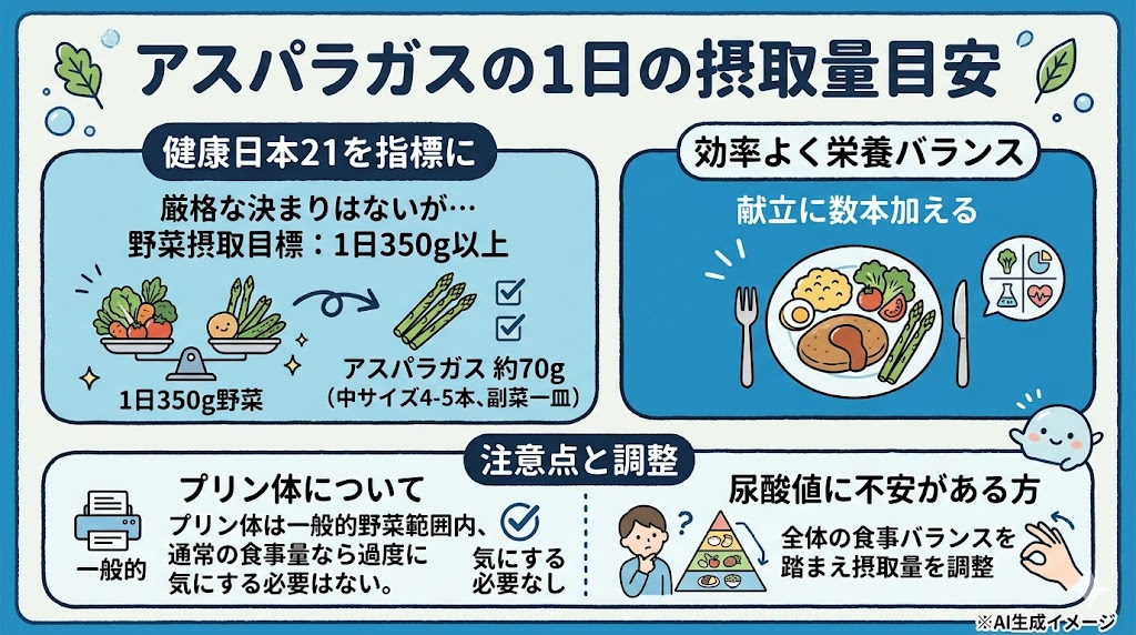 アスパラガスの一日の摂取量