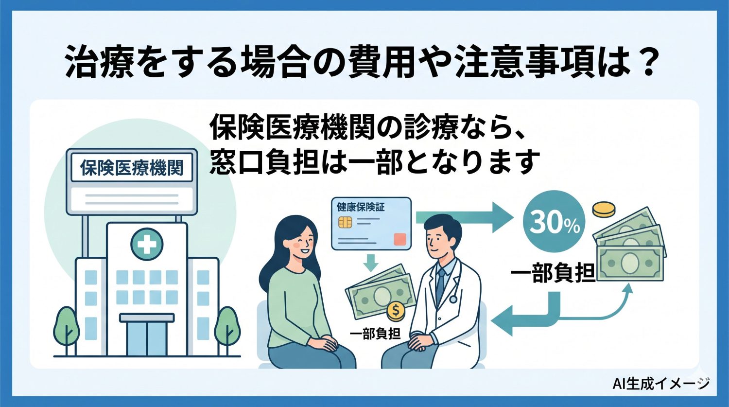 治療をする場合の費用や注意事項は？