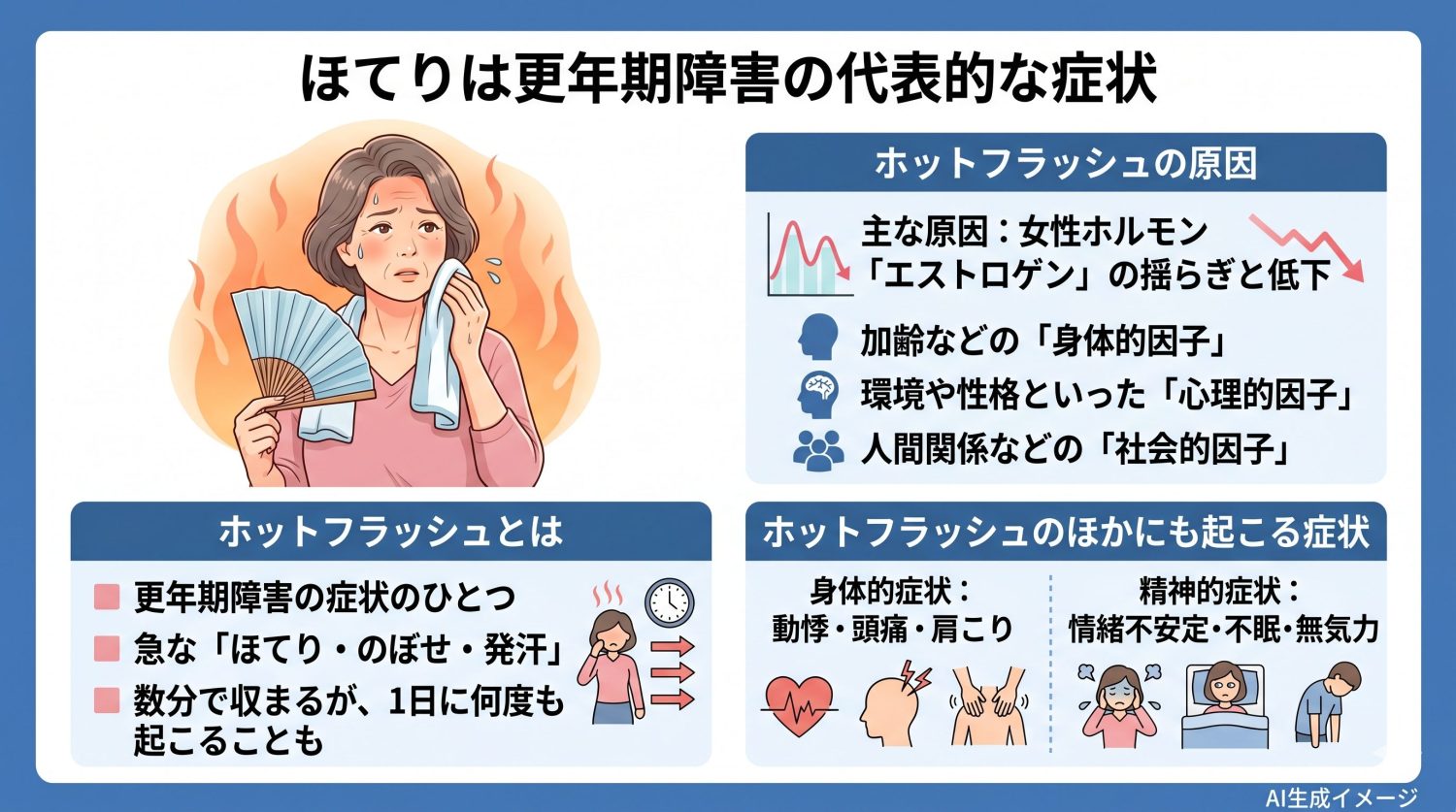 ほてりは更年期障害の代表的な症状