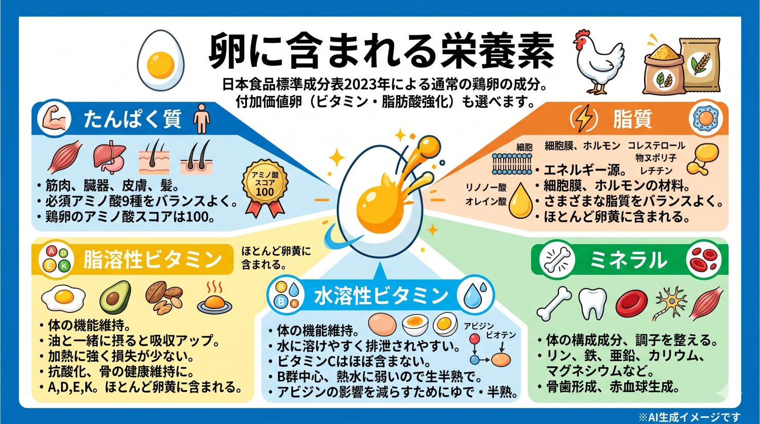 卵に含まれる栄養素