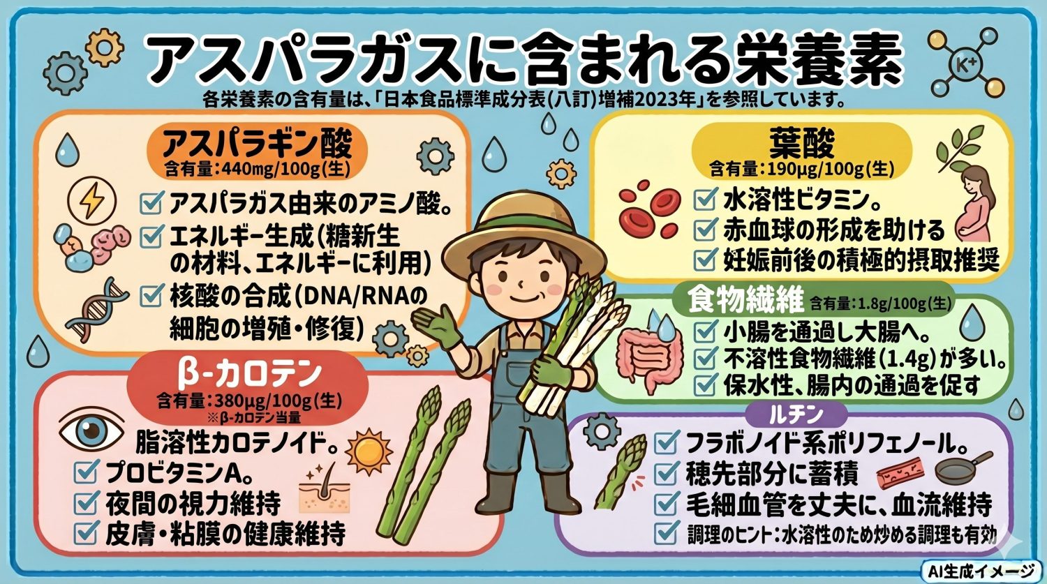 アスパラガスに含まれる栄養素