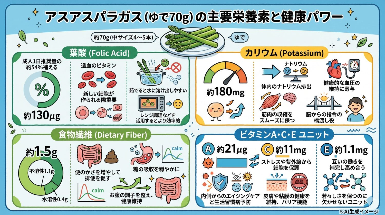 アスパラガスに含まれる栄養素