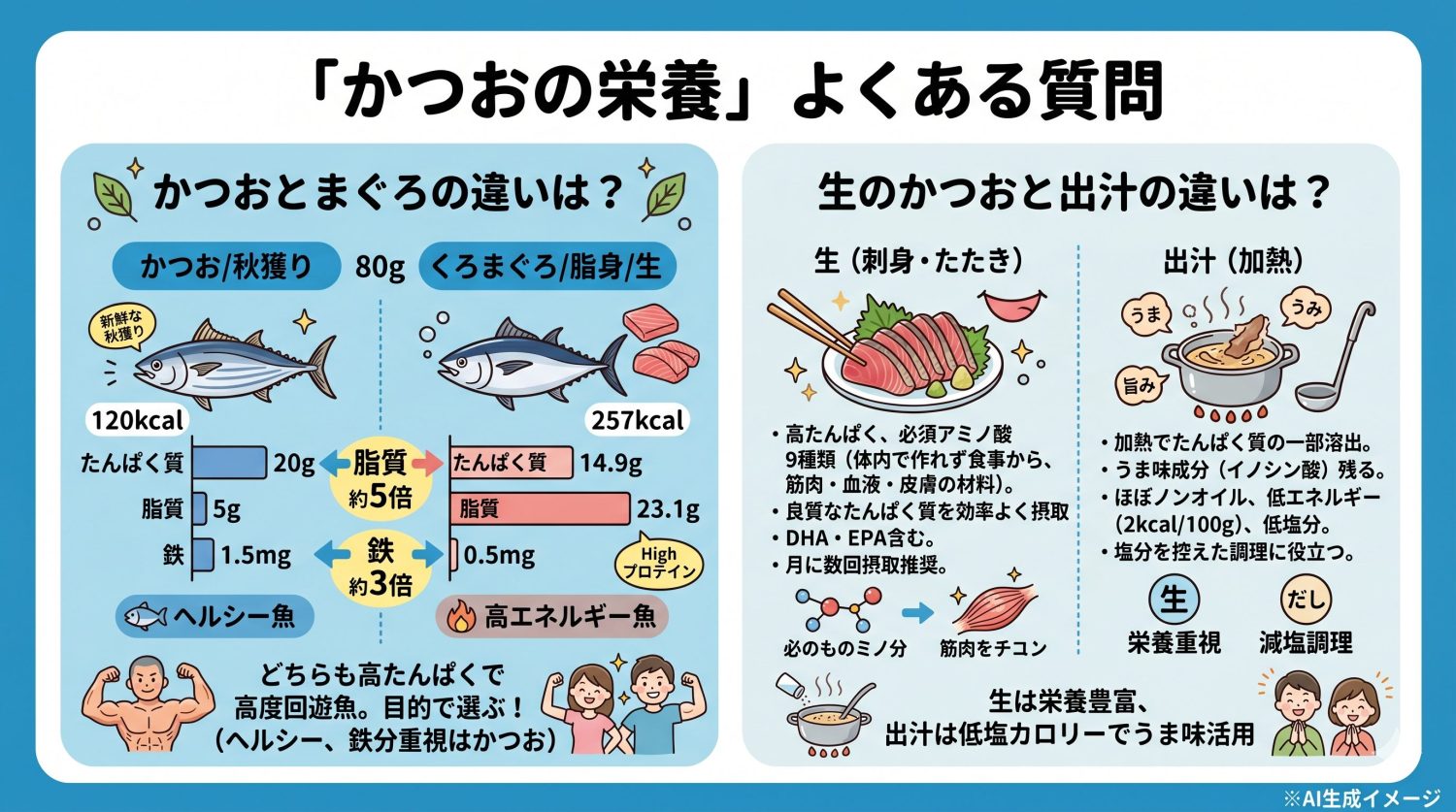 「かつおの栄養」についてよくある質問