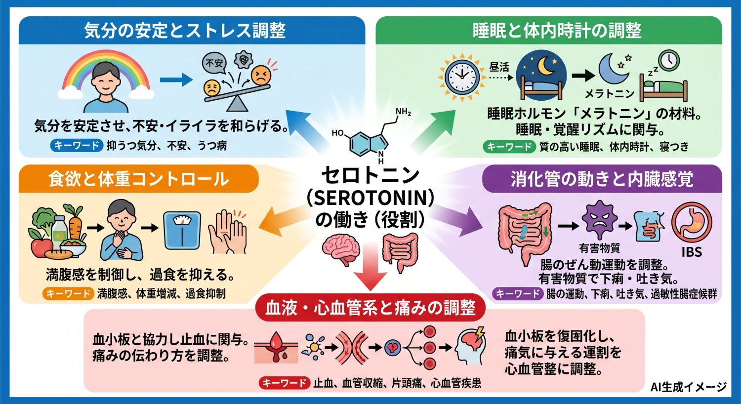 セロトニンの働き（役割）