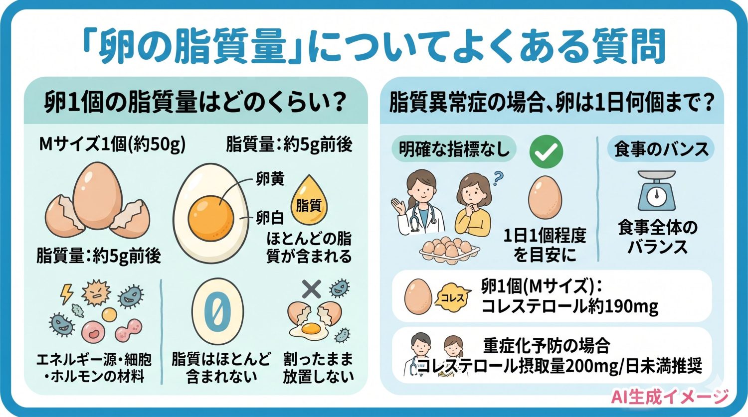 「卵の脂質量」についてよくある質問
