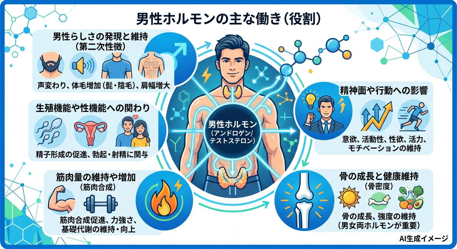 男性ホルモンの働き（役割）