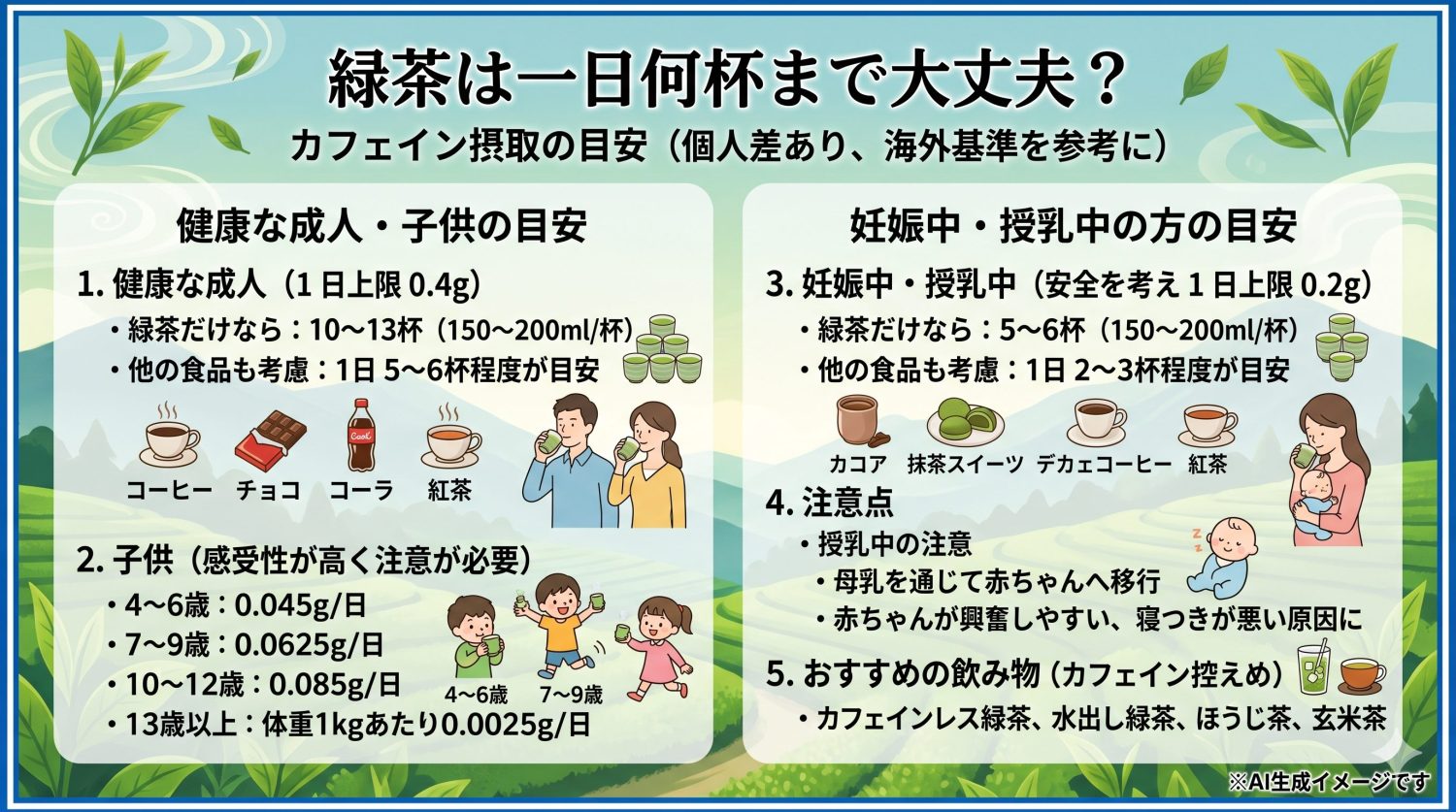緑茶は一日何杯まで大丈夫？