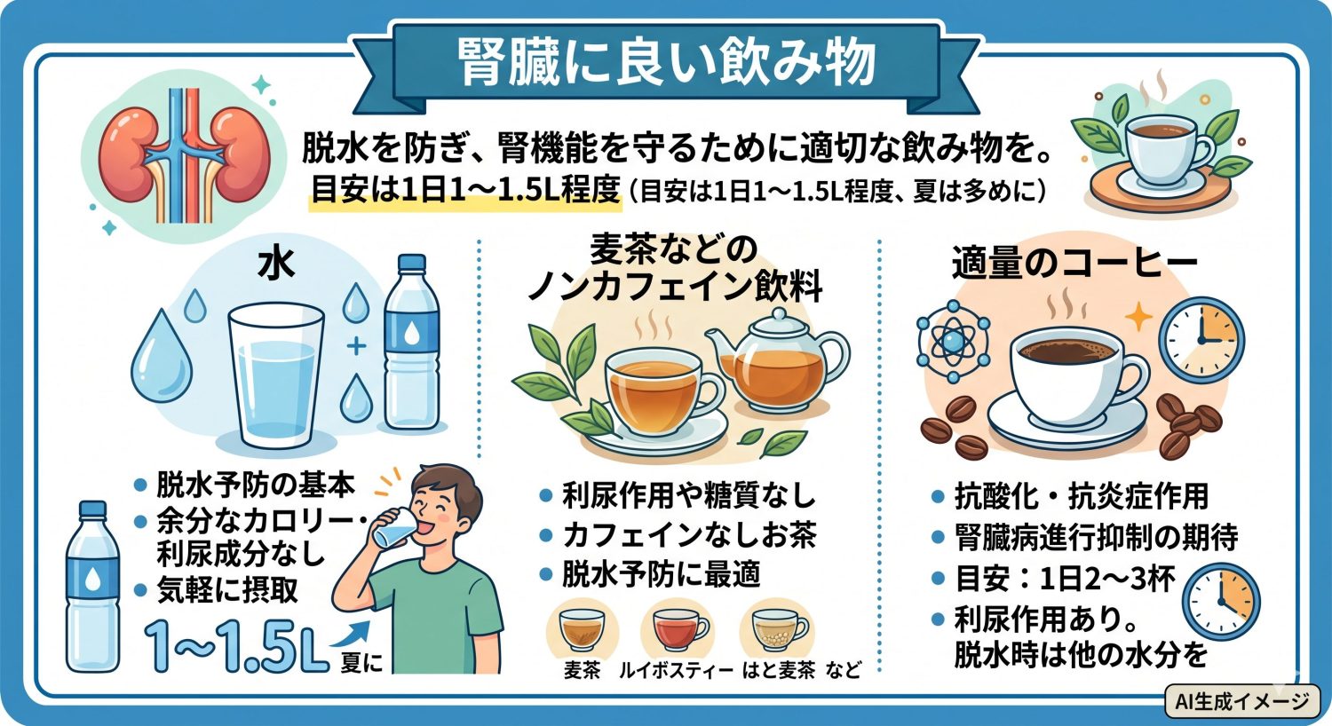 腎臓に良い飲み物