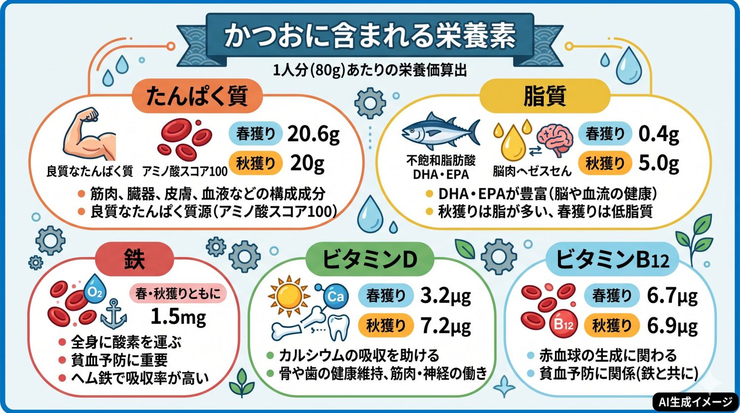 かつおに含まれる栄養素