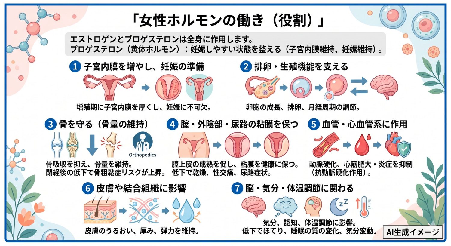 女性ホルモンの働き（役割）
