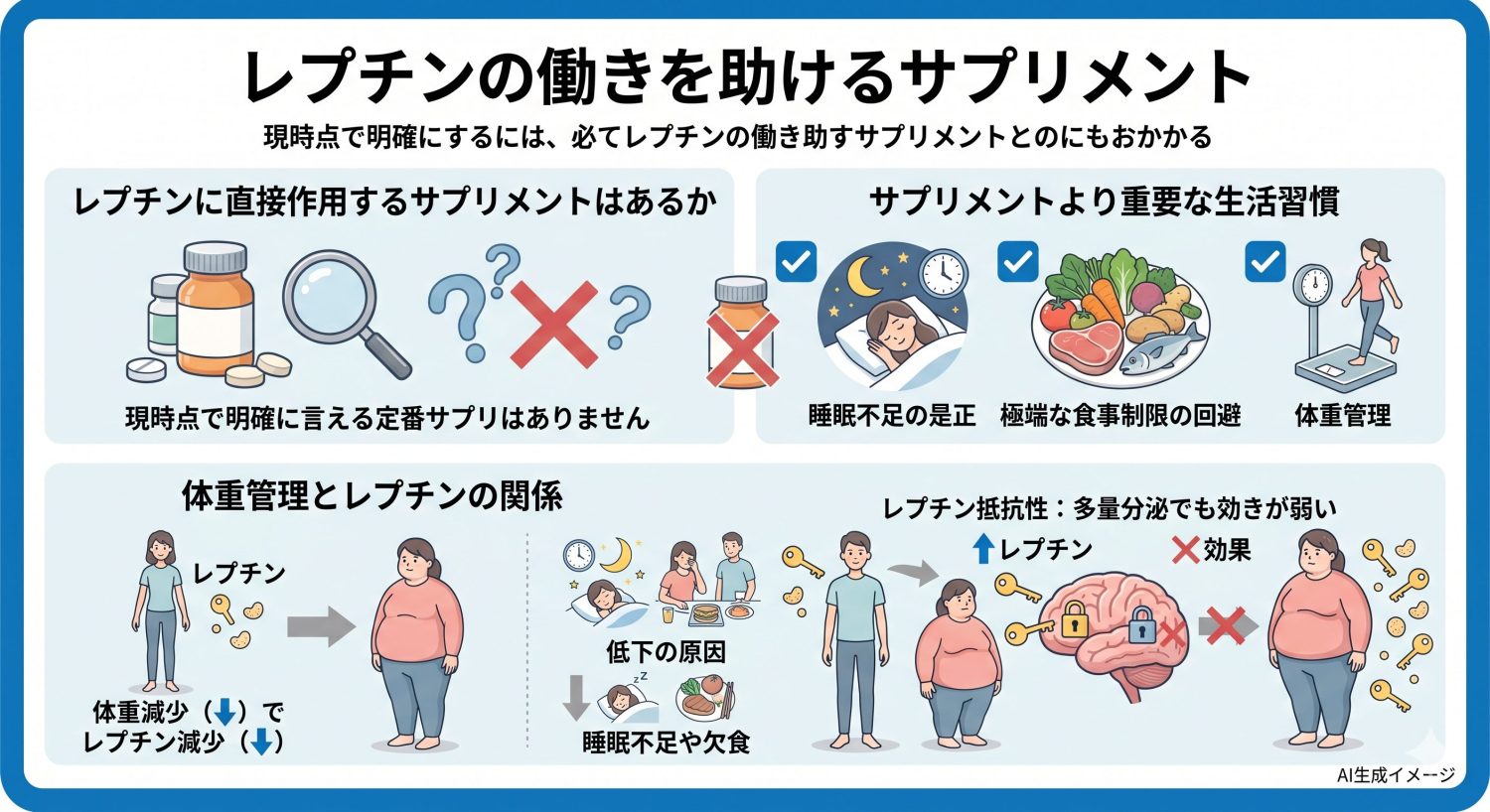 レプチンの働きを助けるサプリメント