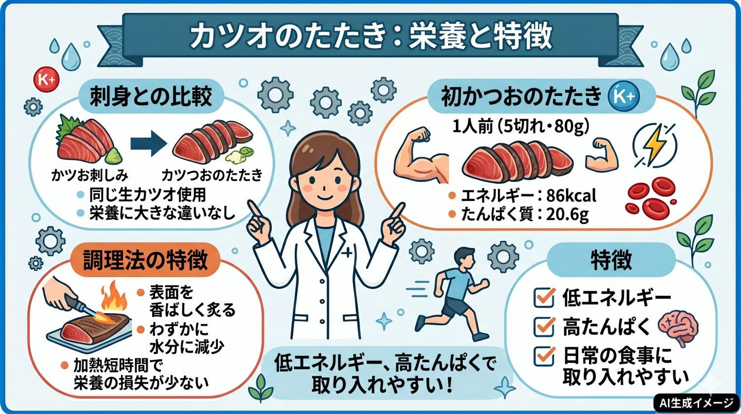カツオのたたきに含まれる栄養は？