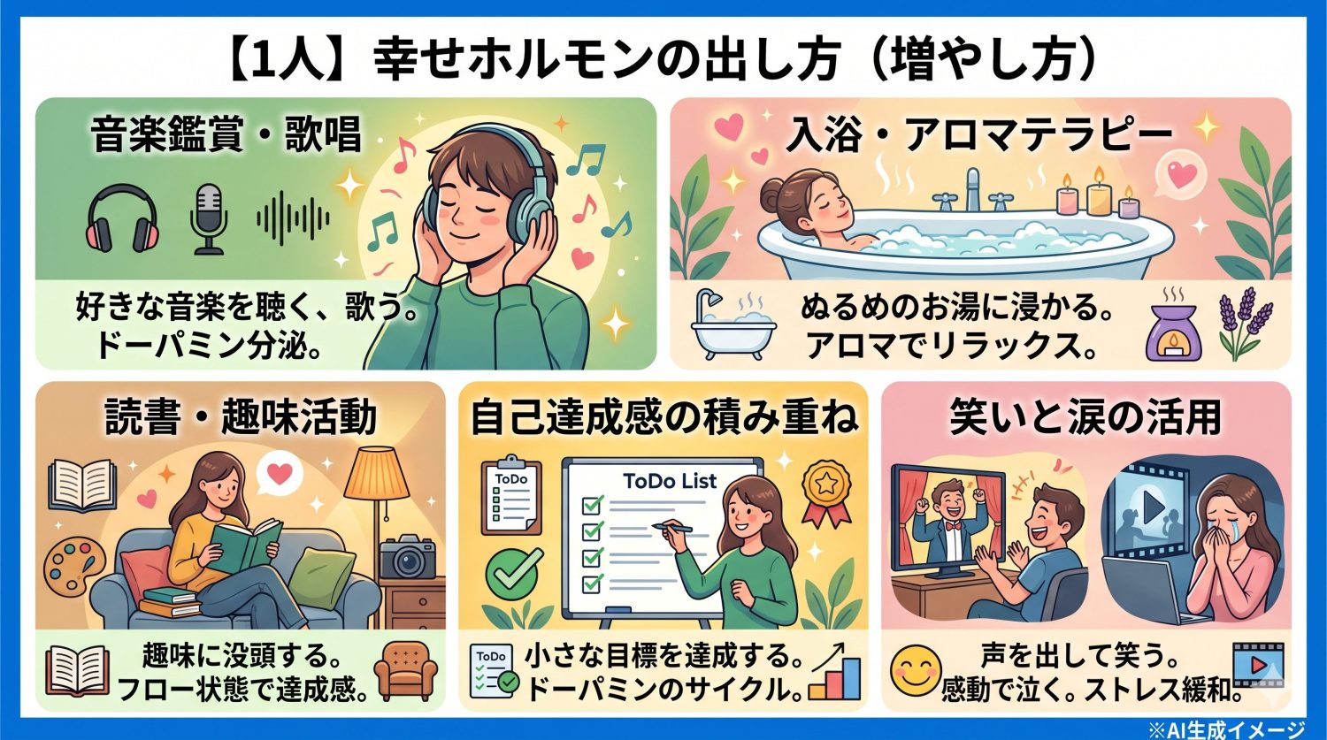 【1人】幸せホルモンの出し方(増やし方)
