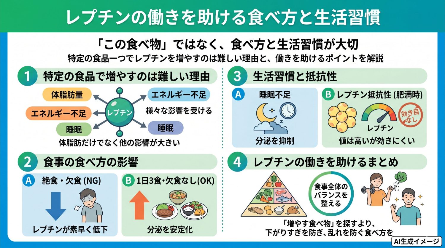 レプチンの働きを助ける食べ物