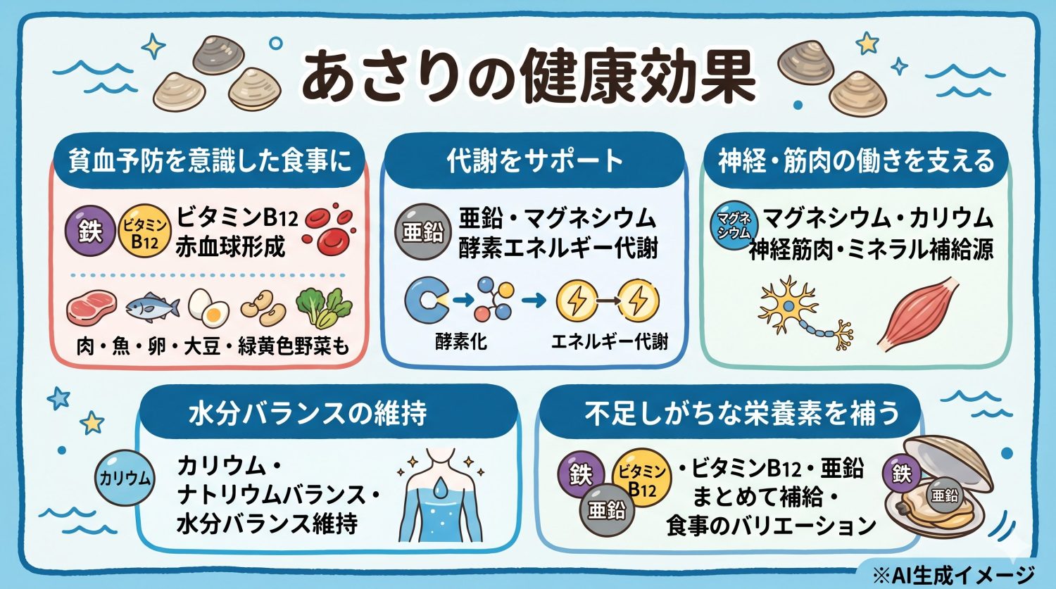 あさりの健康効果