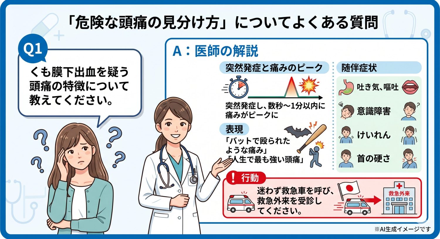 「危険な頭痛の見分け方」についてよくある質問