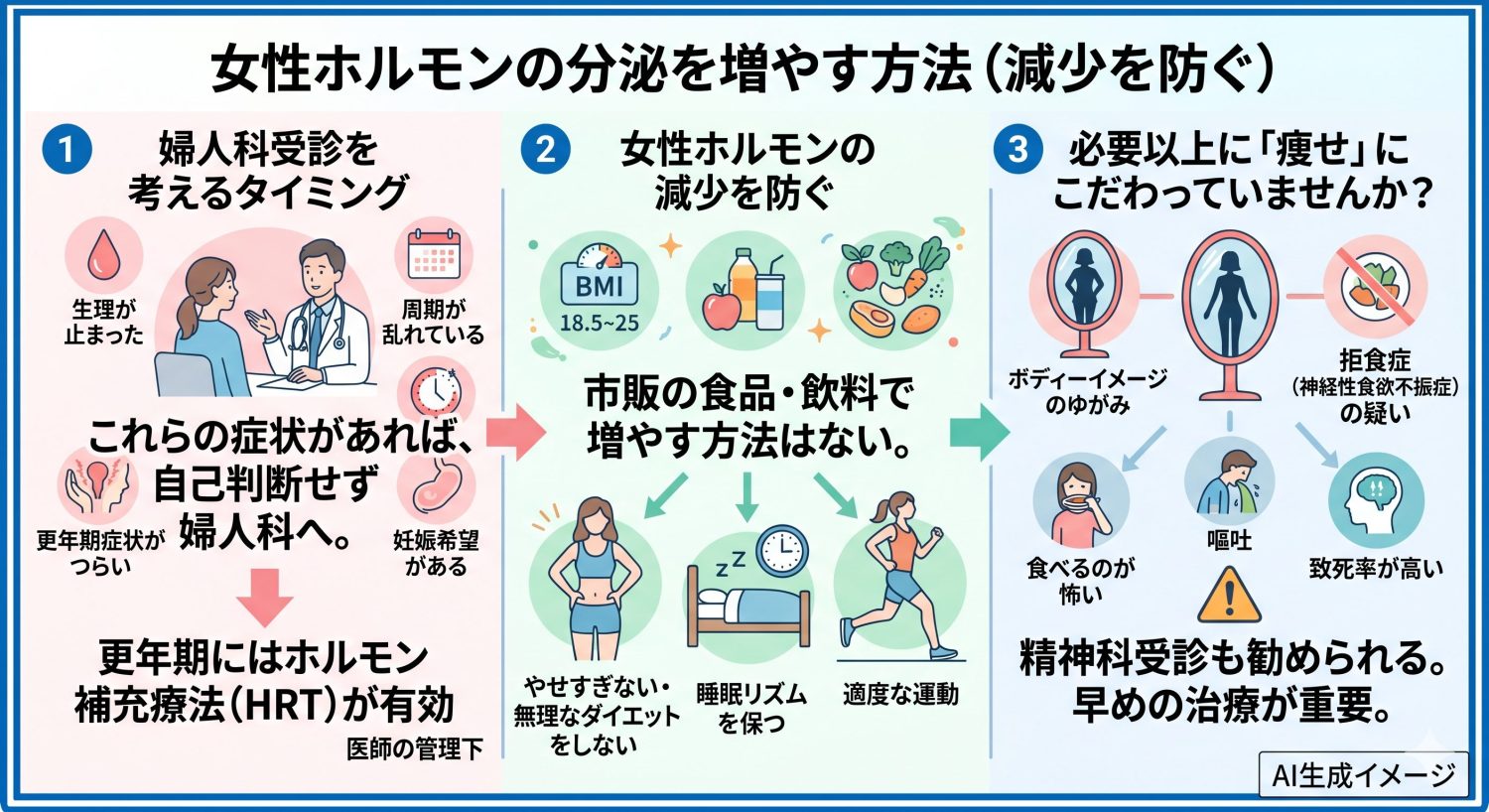 女性ホルモンの分泌を増やす方法