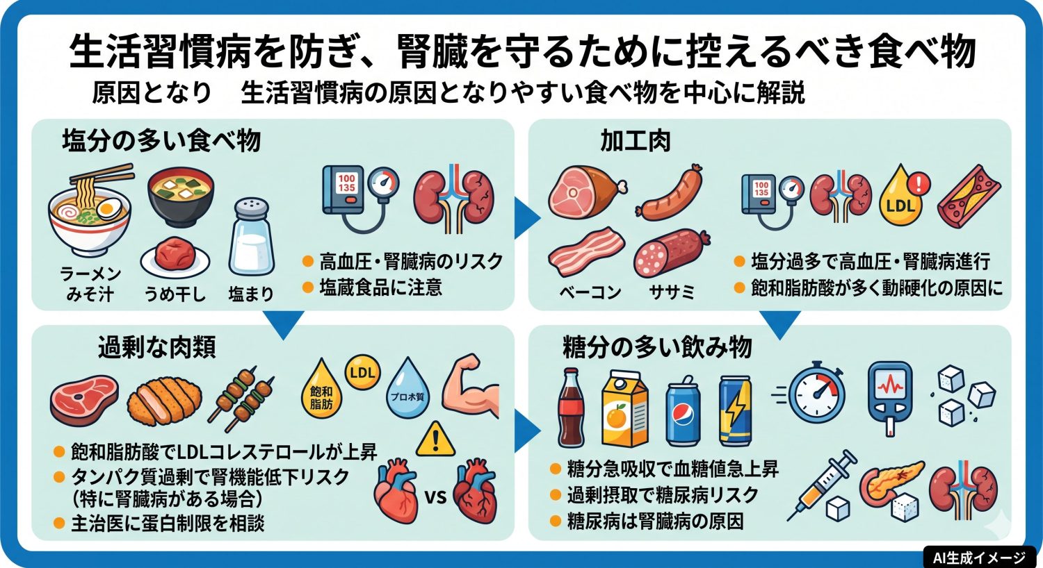 腎臓に悪い食べ物